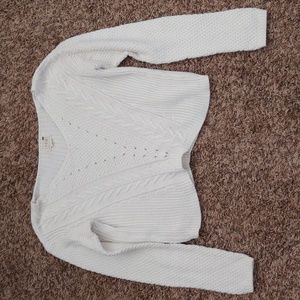 White cropped sweater